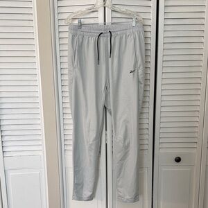 Reebok Light Gray Joggers with Black Accents